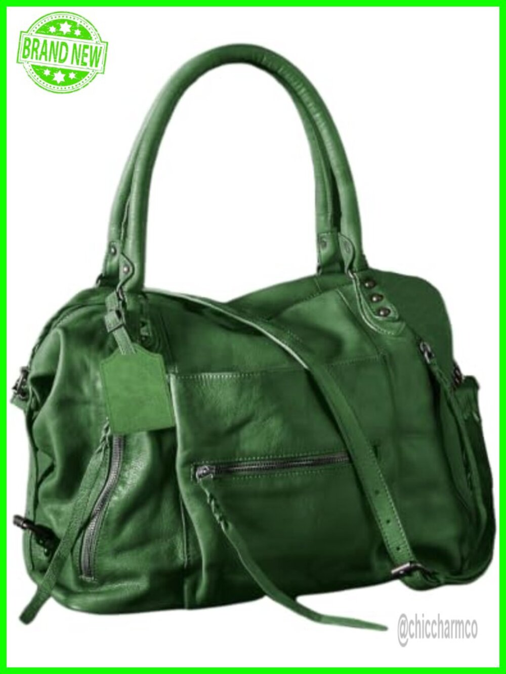 Large Vegan Leather Tote Bag with Zipper Adjustable Strap Hobo Handbag